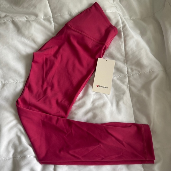 🆕🩷 Lululemon Wunder Under Smooth Cover HR Tight 25" - Raspberry Coulis - Picture 2 of 10
